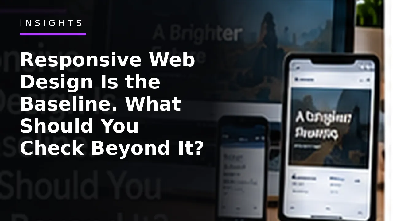 Responsive Web Design Is the Baseline. What Should You Check Beyond It? Responsive Web Design Is the Baseline. What Should You Check Beyond It?